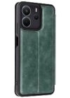 BFS  Xiaomi Redmi Note 14 4G Kılıf Flip Cover - Koyu Yeşil