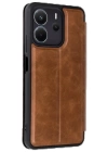 BFS  Xiaomi Redmi Note 14 4G Kılıf Flip Cover - Taba
