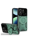 BFS  Xiaomi Redmi Note 14 4G Kılıf Joy Lens Standlı Kapak - Koyu Yeşil