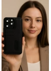 BFS  Xiaomi Redmi Note 14 4G Kılıf Sara Kartvizitli Deri Kılıf - Siyah