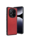 BFS  Xiaomi Redmi Note 14 Pro 4G Kılıf Aras Deri Kapak - Kırmızı