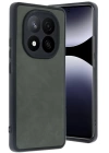 BFS  Xiaomi Redmi Note 14 Pro 4G Kılıf Aras Deri Kapak - Koyu Yeşil