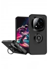 BFS Xiaomi Redmi Note 14 Pro 4G Kılıf Montreal Yüzüklü Silikon Kapak - Siyah