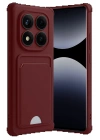 BFS  Xiaomi Redmi Note 14 Pro 5G Kelvin Kartvizitli Silikon - Bordo