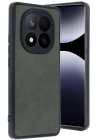 BFS  Xiaomi Redmi Note 14 Pro 5G Kılıf Aras Deri Kapak - Koyu Yeşil