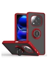 BFS  Xiaomi Redmi Note 14 Pro 5G Kılıf Montreal Yüzüklü Silikon Kapak - Kırmızı