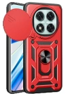 BFS  Xiaomi Redmi Note 14 Pro 5G Kılıf Pars Lens Yüzüklü Silikon - Kırmızı