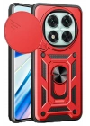 BFS Xiaomi Redmi Note 14 Pro 5G Kılıf Pars Lens Yüzüklü Silikon - Kırmızı