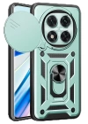 BFS  Xiaomi Redmi Note 14 Pro 5G Kılıf Pars Lens Yüzüklü Silikon - Yeşil