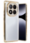 BFS  Xiaomi Redmi Note 14 Pro 5G Kılıf Razer Lensli Silikon - Gold