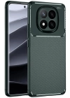 BFS  Xiaomi Redmi Note 14 Pro Plus Kılıf Auto Focus Karbon Kapak - Koyu Yeşil