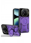 BFS Xiaomi Redmi Note 14 Pro Plus Kılıf Joy Lens Standlı Kapak - Mor