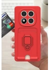 BFS  Xiaomi Redmi Note 14 Pro Plus Kılıf Zuma Kartvizitli Yüzüklü Silikon - Pembe