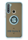 BFS  Xiaomi Redmi Note 8 Kılıf Montreal Yüzüklü Silikon Kapak - Buz Mavi