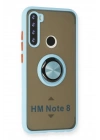 BFS Xiaomi Redmi Note 8 Kılıf Montreal Yüzüklü Silikon Kapak - Buz Mavi