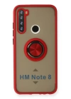 BFS  Xiaomi Redmi Note 8 Kılıf Montreal Yüzüklü Silikon Kapak - Kırmızı