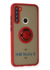 BFS Xiaomi Redmi Note 8 Kılıf Montreal Yüzüklü Silikon Kapak - Kırmızı
