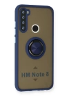 BFS  Xiaomi Redmi Note 8 Kılıf Montreal Yüzüklü Silikon Kapak - Lacivert