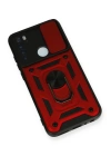 BFS  Xiaomi Redmi Note 8 Kılıf Pars Lens Yüzüklü Silikon - Kırmızı