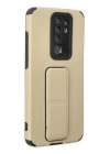 BFS  Xiaomi Redmi Note 8 Pro Kılıf Mega Standlı Silikon - Gold