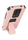 BFS  Xiaomi Redmi Note 8 Pro Kılıf Mega Standlı Silikon - Pudra