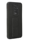 BFS Xiaomi Redmi Note 8 Pro Kılıf Mega Standlı Silikon - Siyah