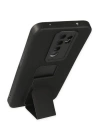 BFS Xiaomi Redmi Note 8 Pro Kılıf Mega Standlı Silikon - Siyah