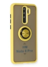BFS  Xiaomi Redmi Note 8 Pro Kılıf Montreal Yüzüklü Silikon Kapak - Sarı