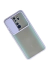 BFS  Xiaomi Redmi Note 8 Pro Kılıf Palm Buzlu Kamera Sürgülü Silikon - Lila