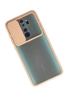 BFS  Xiaomi Redmi Note 8 Pro Kılıf Palm Buzlu Kamera Sürgülü Silikon - Pembe