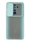 BFS  Xiaomi Redmi Note 8 Pro Kılıf Palm Buzlu Kamera Sürgülü Silikon - Turkuaz