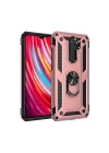 BFS  Xiaomi Redmi Note 8 Pro Kılıf Sofya Yüzüklü Silikon Kapak - Rose