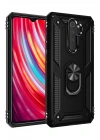 BFS  Xiaomi Redmi Note 8 Pro Kılıf Sofya Yüzüklü Silikon Kapak - Siyah