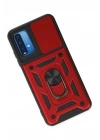 BFS  Xiaomi Redmi Note 9 4G Kılıf Pars Lens Yüzüklü Silikon - Kırmızı