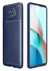 BFS  Xiaomi Redmi Note 9 5G Kılıf Auto Focus Karbon Kapak - Lacivert