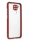 BFS  Xiaomi Redmi Note 9 Kılıf Miami Şeffaf Silikon - Fuşya
