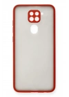 BFS  Xiaomi Redmi Note 9 Kılıf Montreal Silikon Kapak - Kırmızı