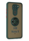BFS  Xiaomi Redmi Note 9 Kılıf Montreal Yüzüklü Silikon Kapak - Yeşil