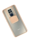BFS  Xiaomi Redmi Note 9 Kılıf Palm Buzlu Kamera Sürgülü Silikon - Pembe