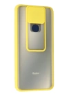 BFS  Xiaomi Redmi Note 9 Kılıf Palm Buzlu Kamera Sürgülü Silikon - Sarı