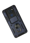 BFS  Xiaomi Redmi Note 9 Kılıf Pars Lens Yüzüklü Silikon - Lacivert