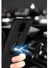 BFS  Xiaomi Redmi Note 9 Kılıf Range Yüzüklü Silikon - Siyah-Kırmızı