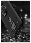 BFS  Xiaomi Redmi Note 9 Kılıf Range Yüzüklü Silikon - Siyah-Kırmızı