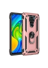 BFS  Xiaomi Redmi Note 9 Kılıf Sofya Yüzüklü Silikon Kapak - Rose