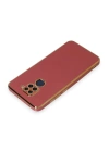 BFS  Xiaomi Redmi Note 9 Kılıf Volet Silikon - Kırmızı