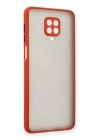 BFS  Xiaomi Redmi Note 9 Pro Kılıf Montreal Silikon Kapak - Kırmızı