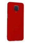 BFS  Xiaomi Redmi Note 9 Pro Kılıf Nano içi Kadife Silikon - Kırmızı
