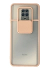 BFS  Xiaomi Redmi Note 9 Pro Kılıf Palm Buzlu Kamera Sürgülü Silikon - Pembe