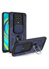 BFS  Xiaomi Redmi Note 9 Pro Kılıf Pars Lens Yüzüklü Silikon - Lacivert