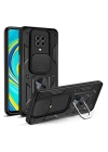 BFS  Xiaomi Redmi Note 9 Pro Kılıf Pars Lens Yüzüklü Silikon - Siyah